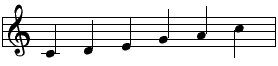pentatonische C majeurladder